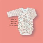 آستین بلند نوزادی زیر دکمه بامزی