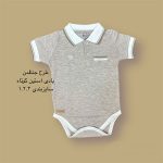 آستین کوتاه نوزادی زیر دکمه جنتلمن